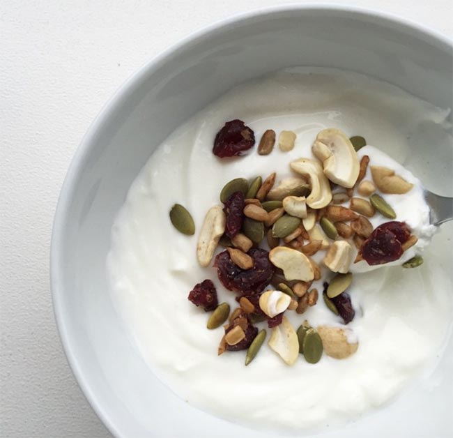 Snack and Greek Yoghurt