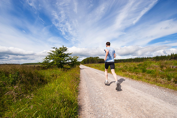 man on a morning run